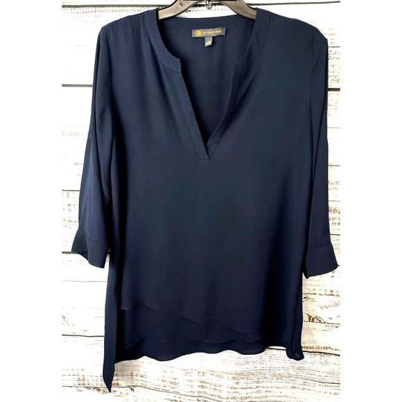 Outback Red Small Blue Multi-Layered Button Accented Loose‎ Top Women's - Picture 1 of 10